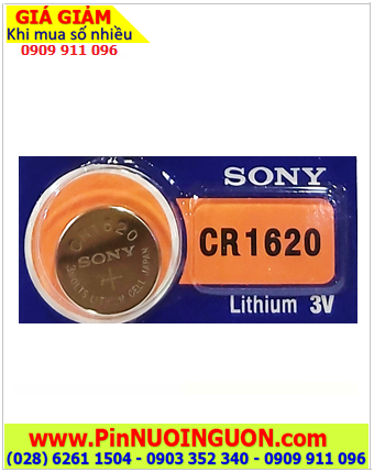 Sony CR1620; Pin 3v lithium Sony CR1620 /Xuất xứ Indonesia